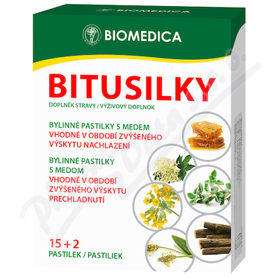 Bitusilky bylinné pastilky s medem 15+2ks