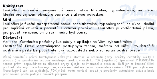 Leukoflex fixační páska transp./cívka 2.5cmx5m